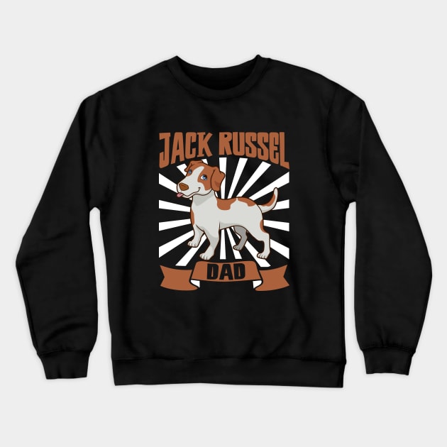 Jack Russel Dad - Jack Russel Terrier Crewneck Sweatshirt by Modern Medieval Design